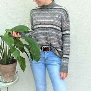 Striped Turtleneck Sweater